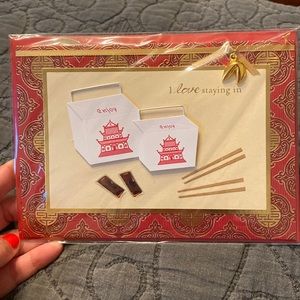 NWT PAPYRUS Anniversary Card Chinese Takeout